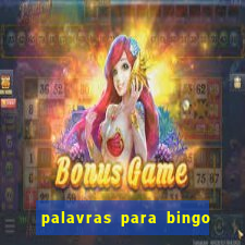 palavras para bingo de cha de lingerie